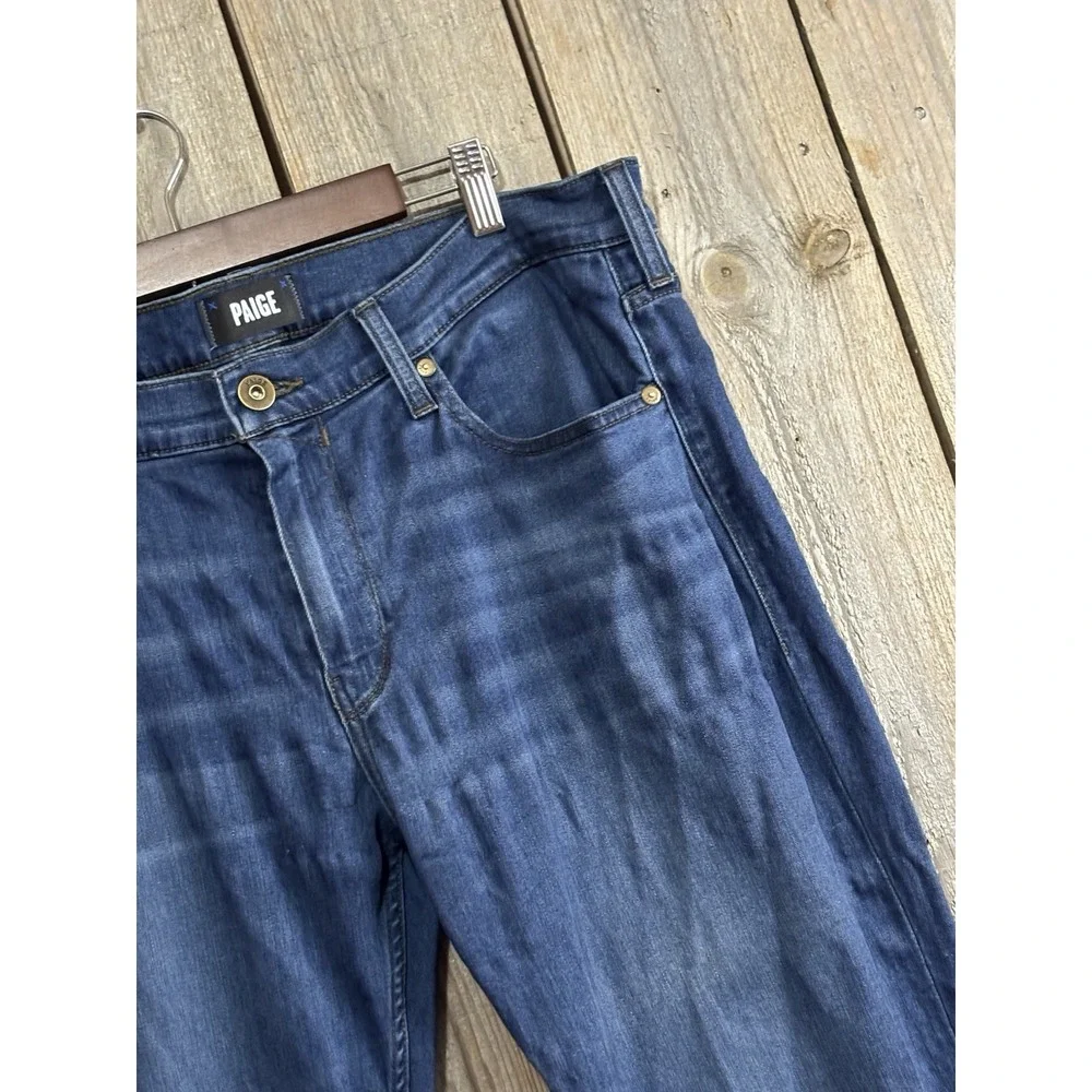 PAIGE Croft Jeans Mens 36x32 Blue‎ Slim Straight Stretch Denim Vallow Wash